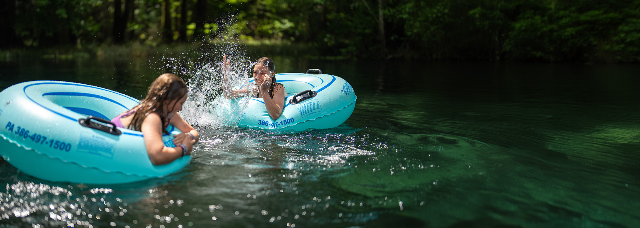 Sisters splash on tubes